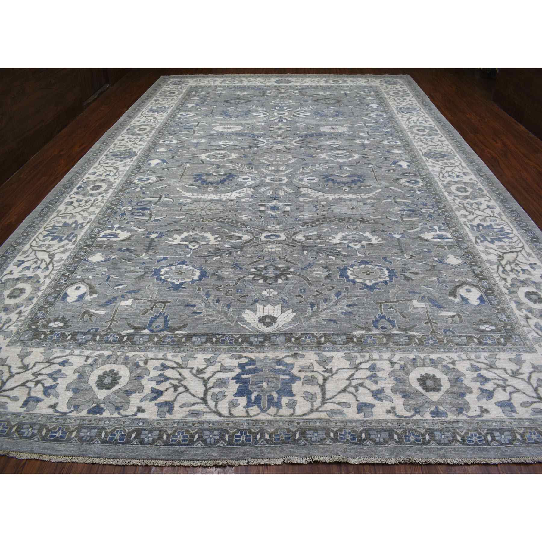 Oushak-And-Peshawar-Hand-Knotted-Rug-336915