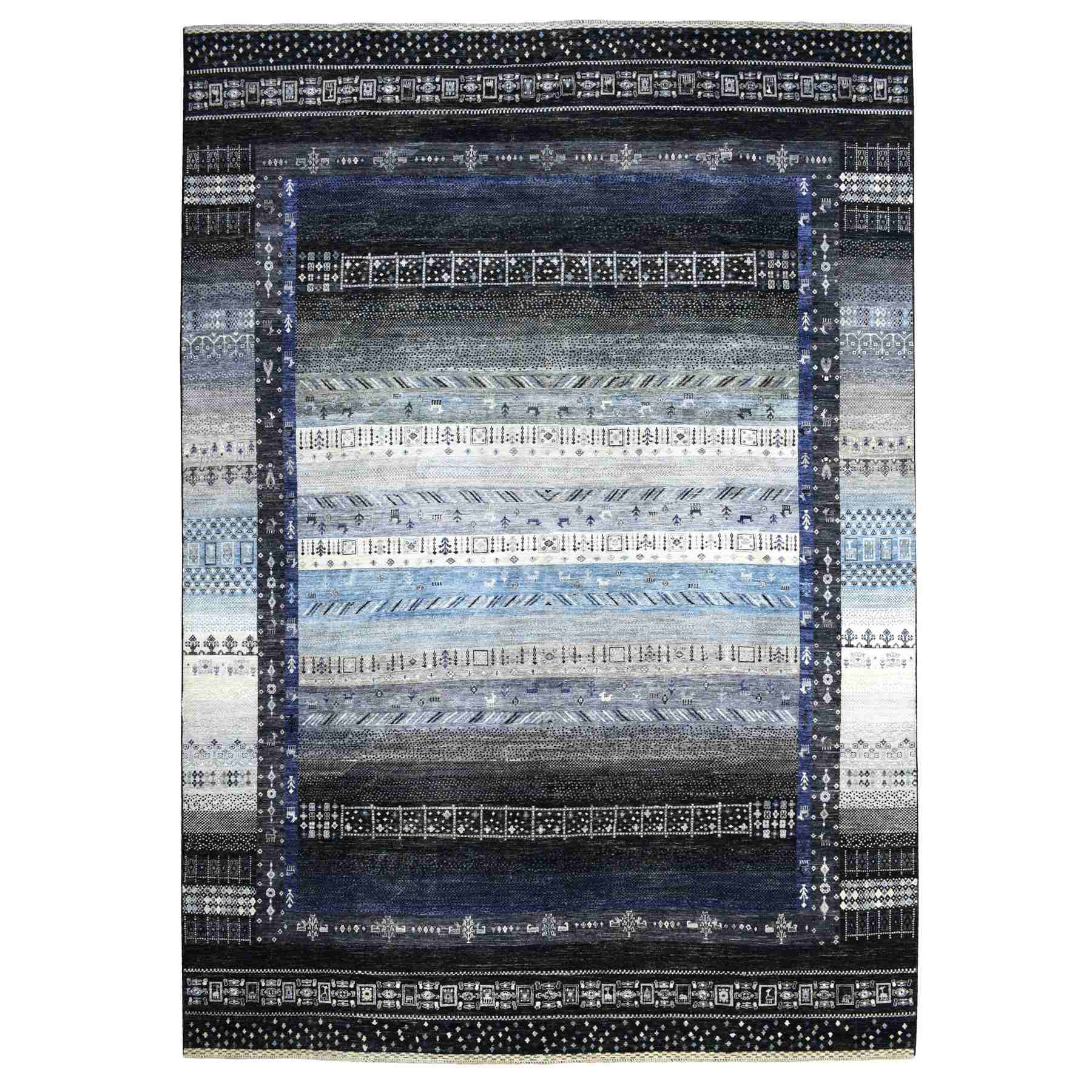 Tribal-Geometric-Hand-Knotted-Rug-336980