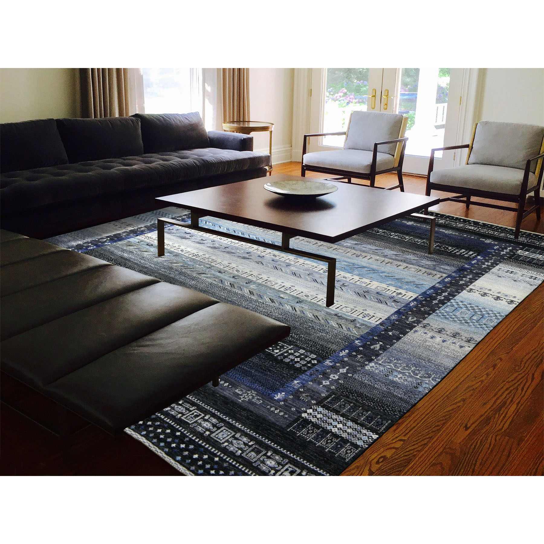Tribal-Geometric-Hand-Knotted-Rug-336980