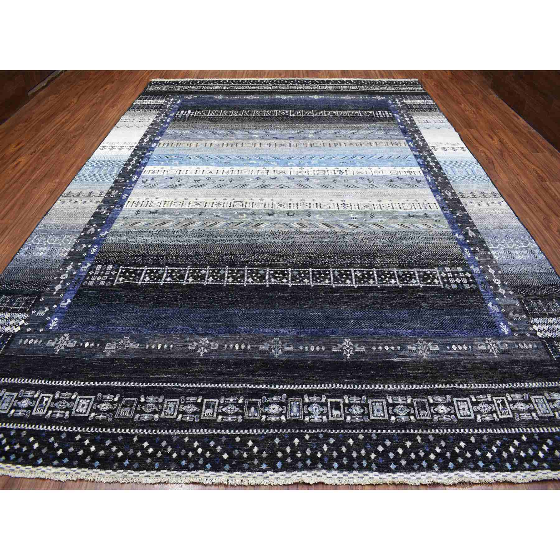 Tribal-Geometric-Hand-Knotted-Rug-336980