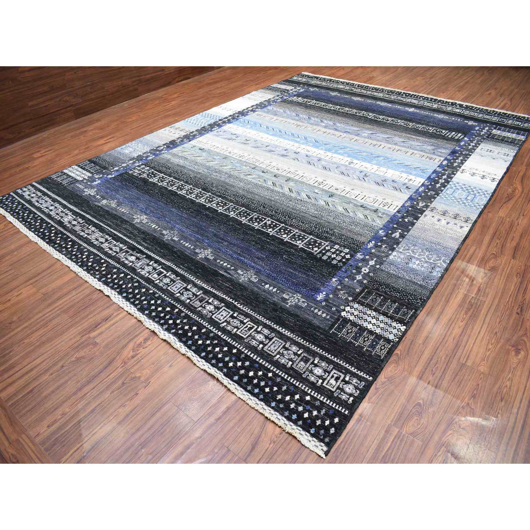 Tribal-Geometric-Hand-Knotted-Rug-336980