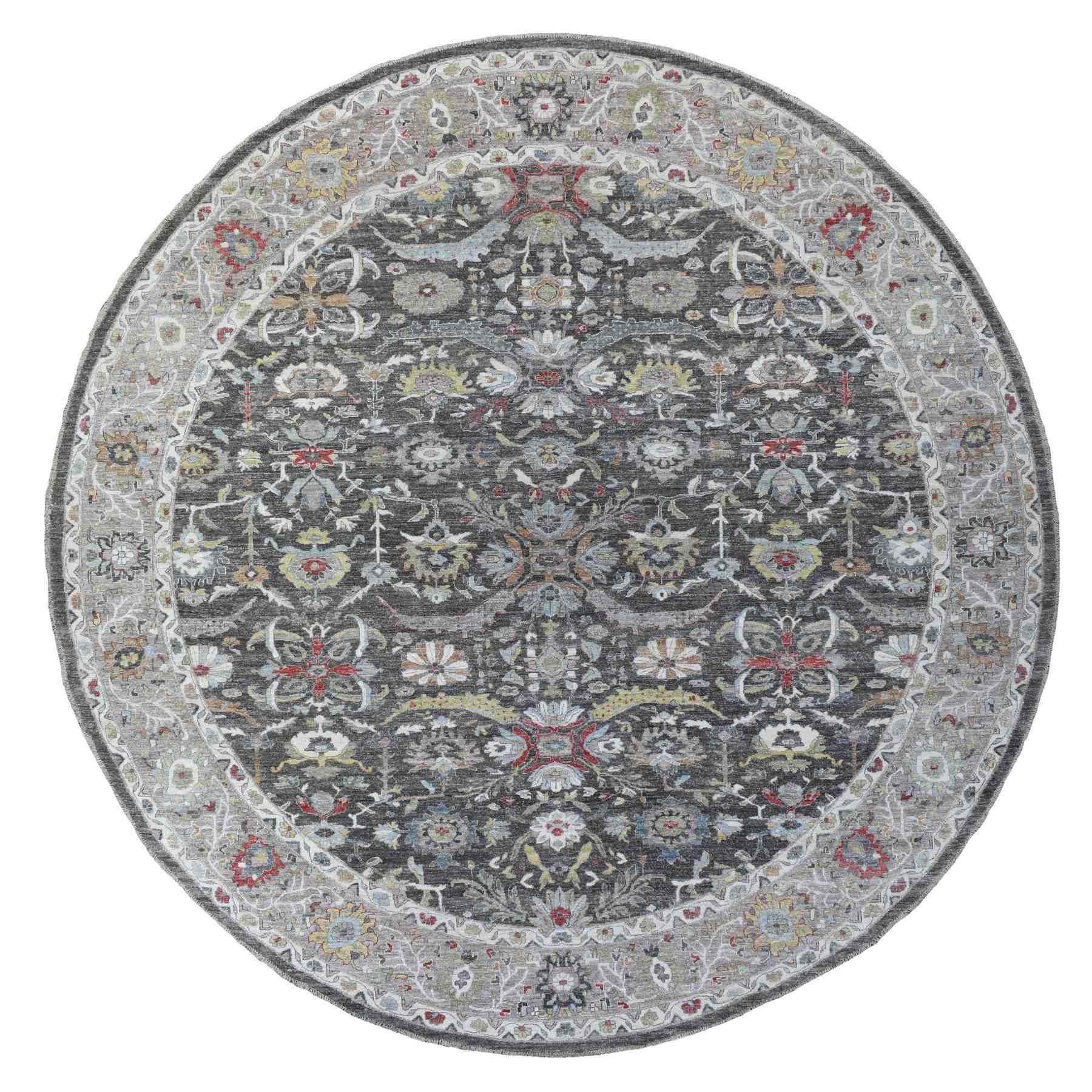 Oushak-And-Peshawar-Hand-Knotted-Rug-337825