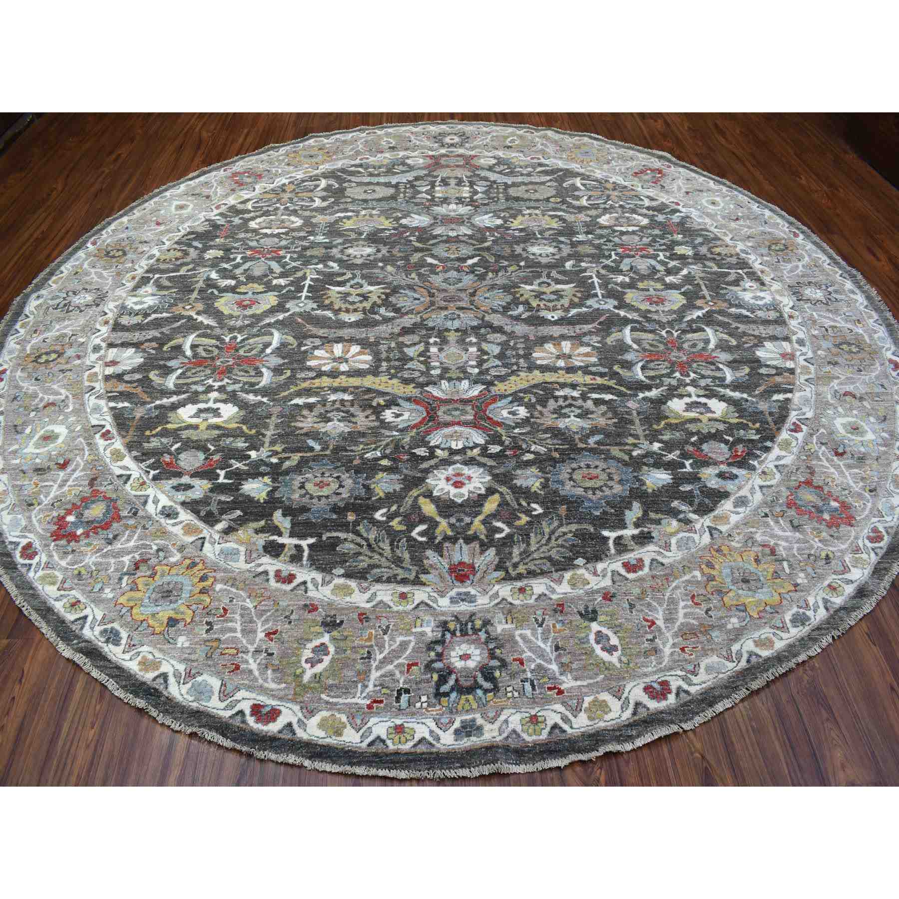 Oushak-And-Peshawar-Hand-Knotted-Rug-337825