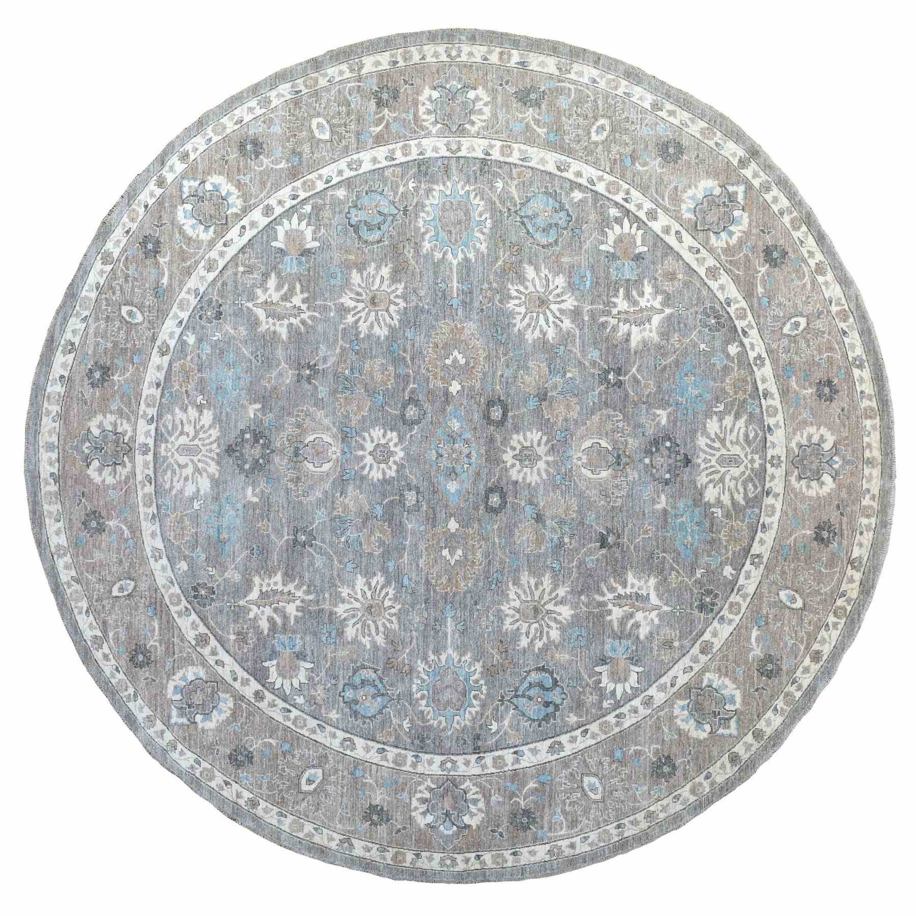 Oushak-And-Peshawar-Hand-Knotted-Rug-337830