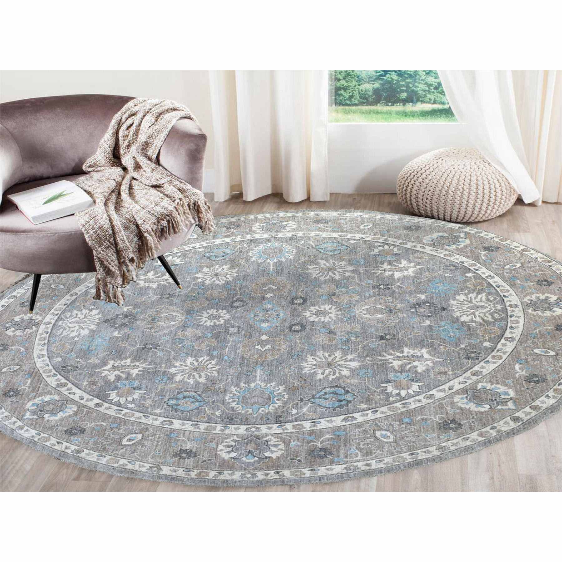 Oushak-And-Peshawar-Hand-Knotted-Rug-337830