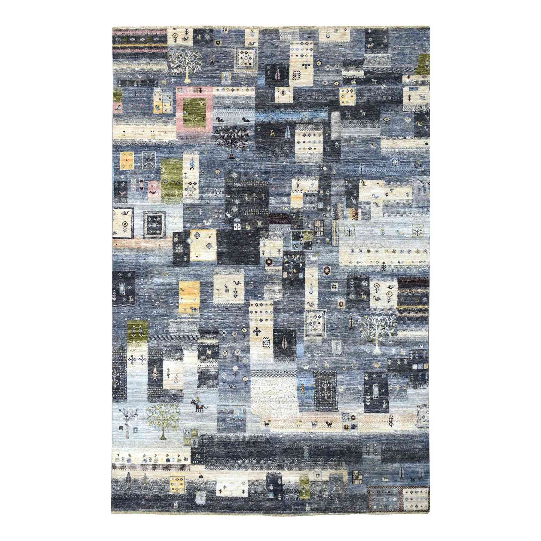 Tribal-Geometric-Hand-Knotted-Rug-337590