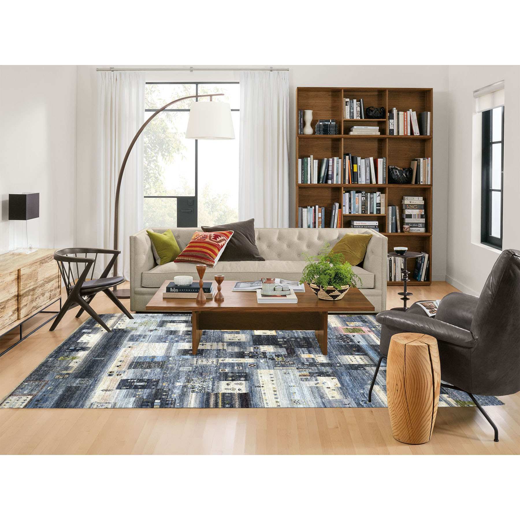 Tribal-Geometric-Hand-Knotted-Rug-337590