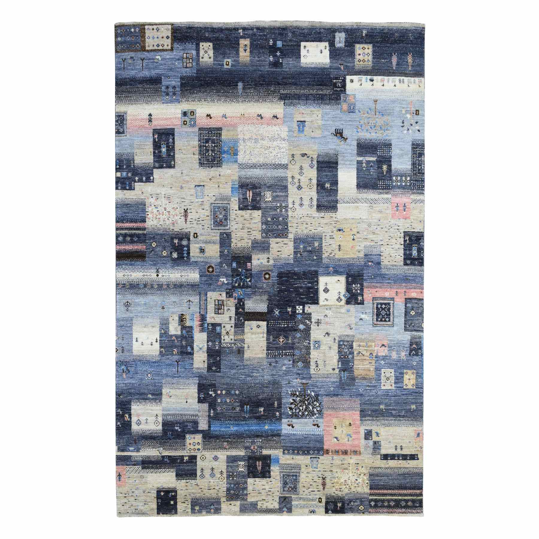 Tribal-Geometric-Hand-Knotted-Rug-337840