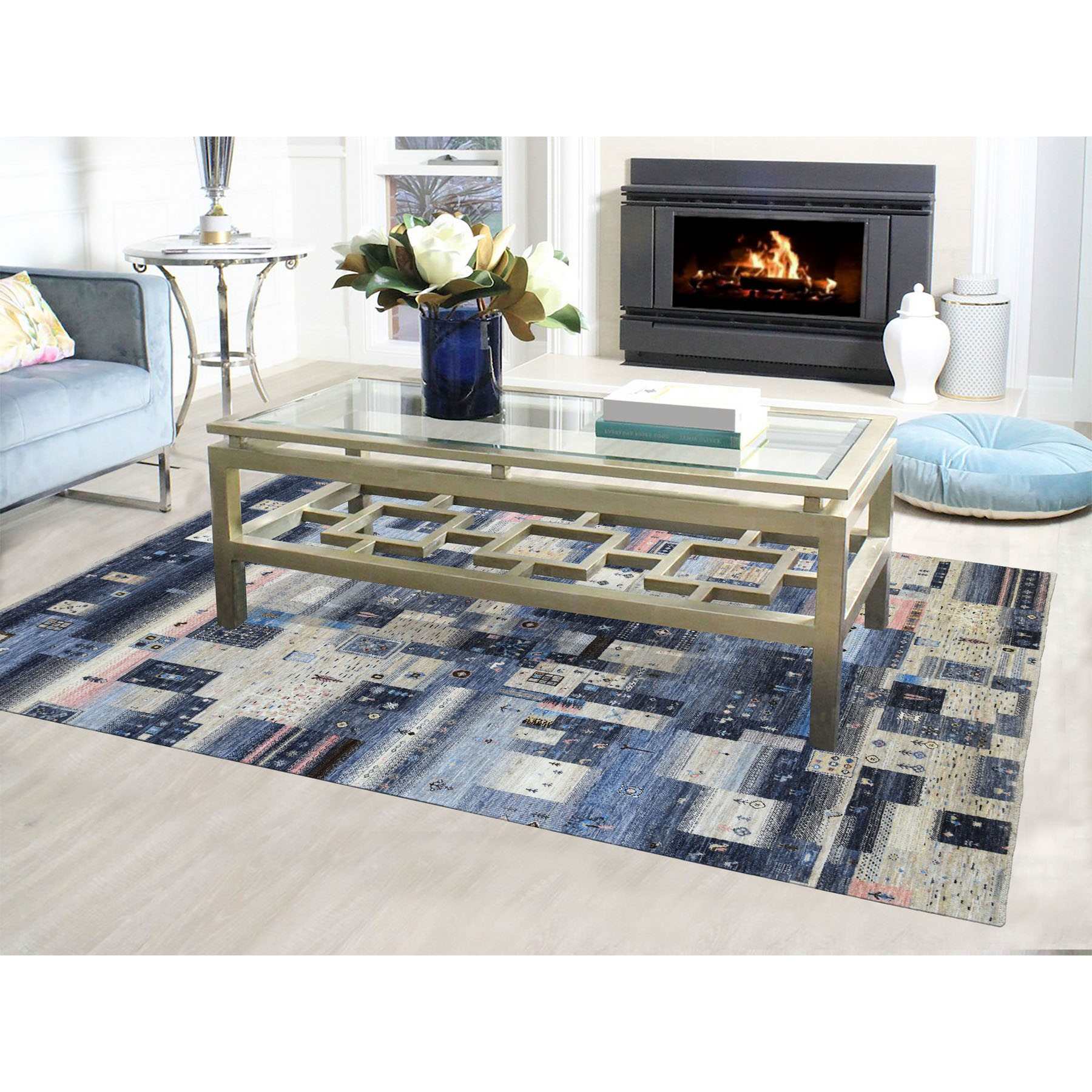 Tribal-Geometric-Hand-Knotted-Rug-337840