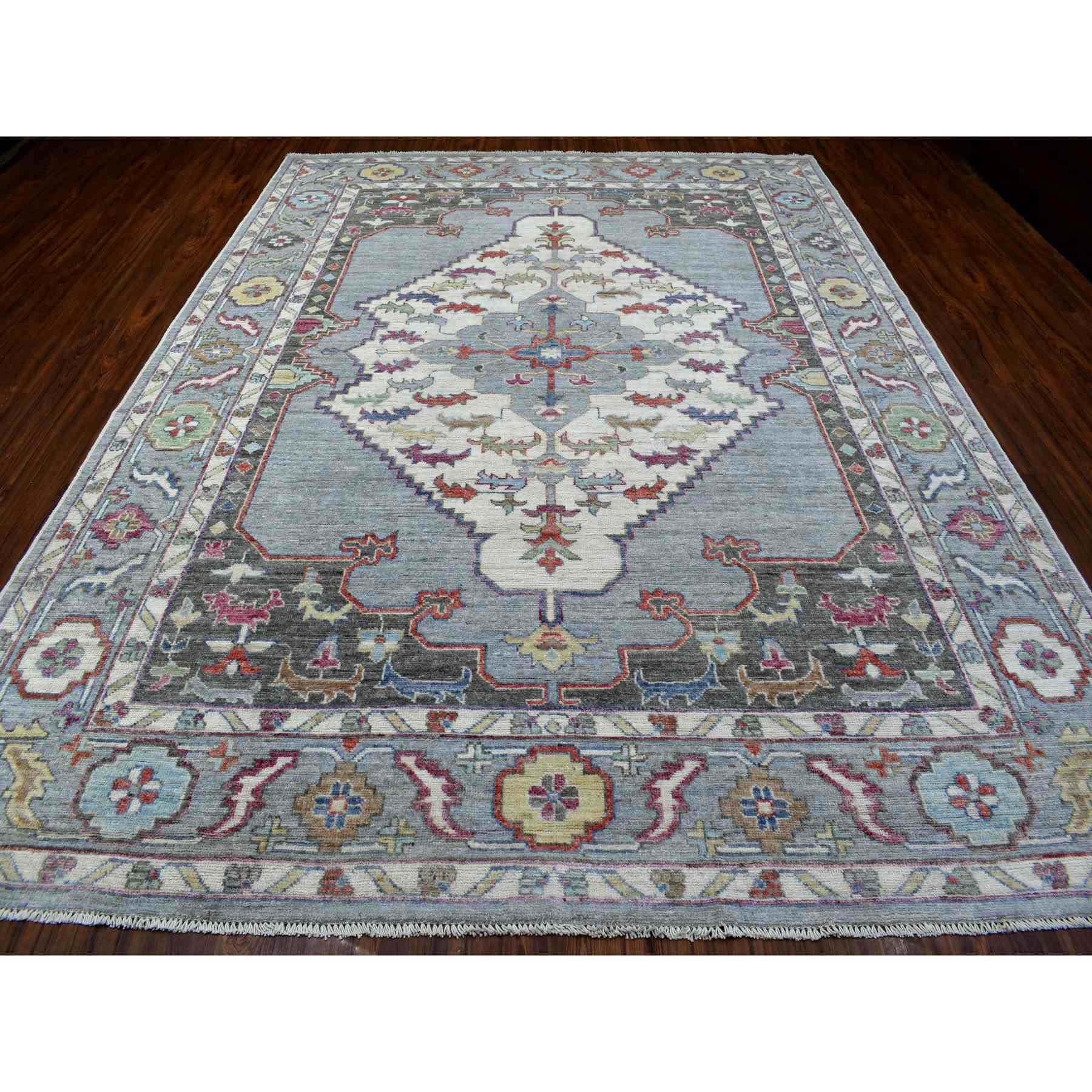 Tribal-Geometric-Hand-Knotted-Rug-339495
