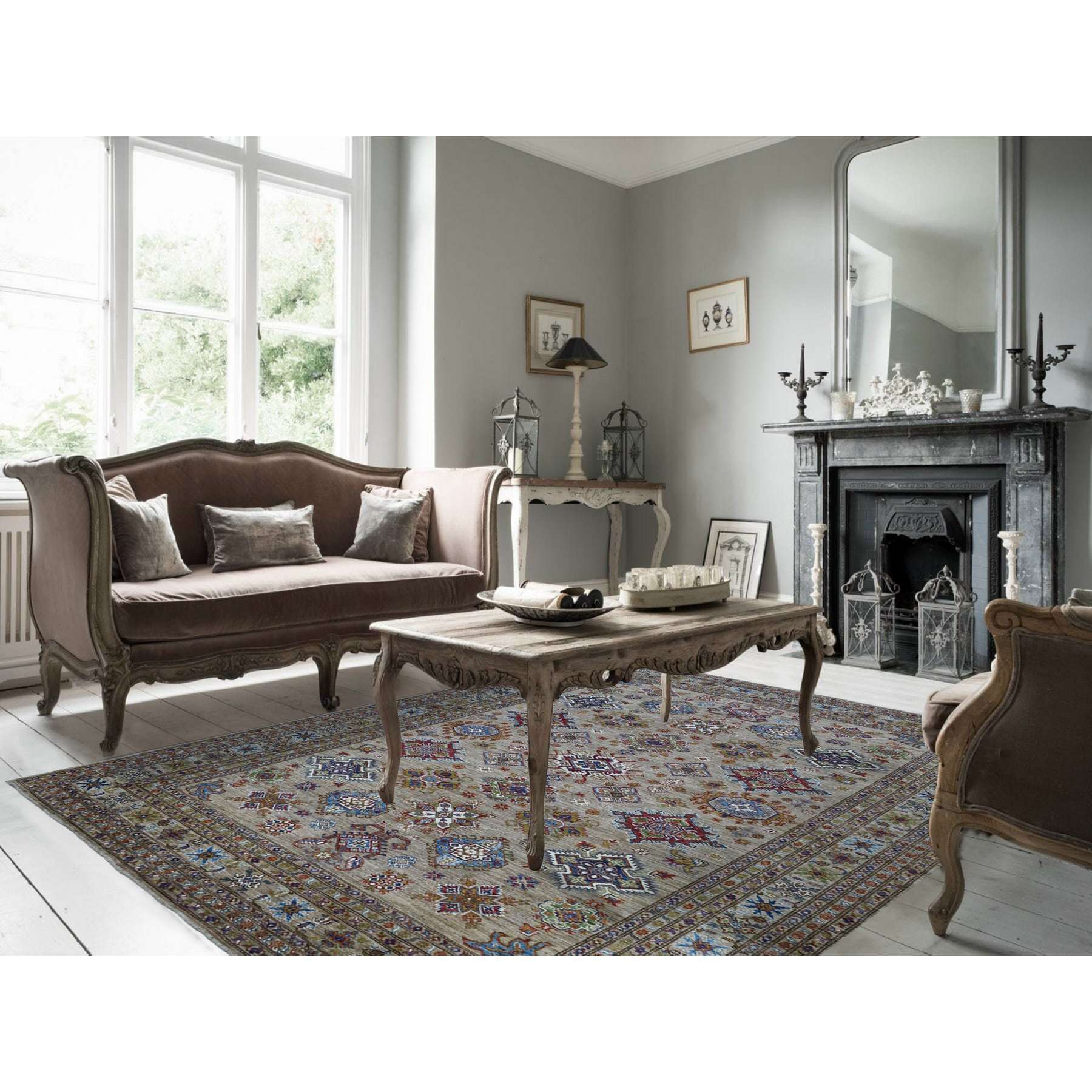 Kazak-Hand-Knotted-Rug-340770