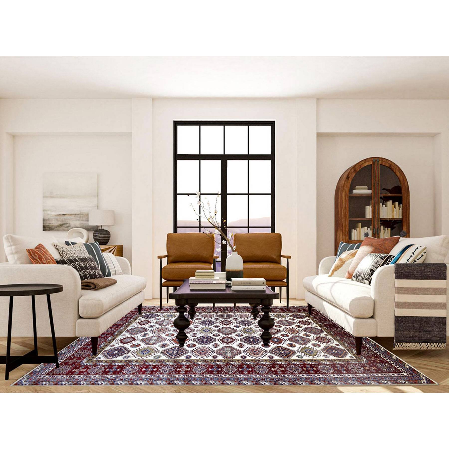 Kazak-Hand-Knotted-Rug-341120
