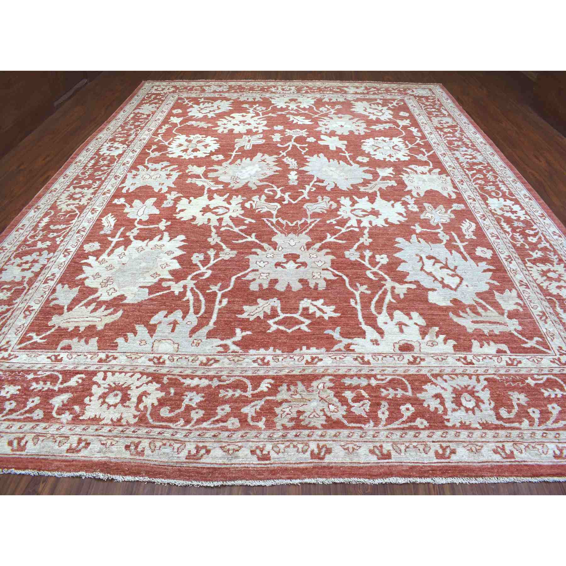 Oushak-And-Peshawar-Hand-Knotted-Rug-340725