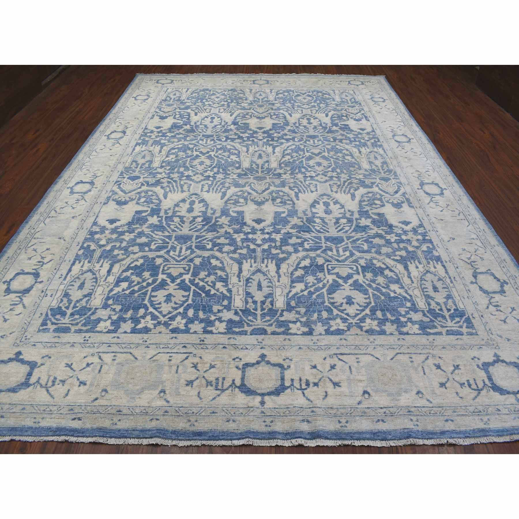 Oushak-And-Peshawar-Hand-Knotted-Rug-341620