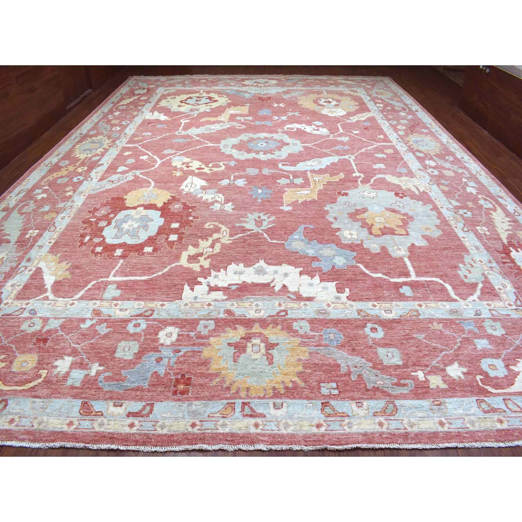 Oushak-And-Peshawar-Hand-Knotted-Rug-341735