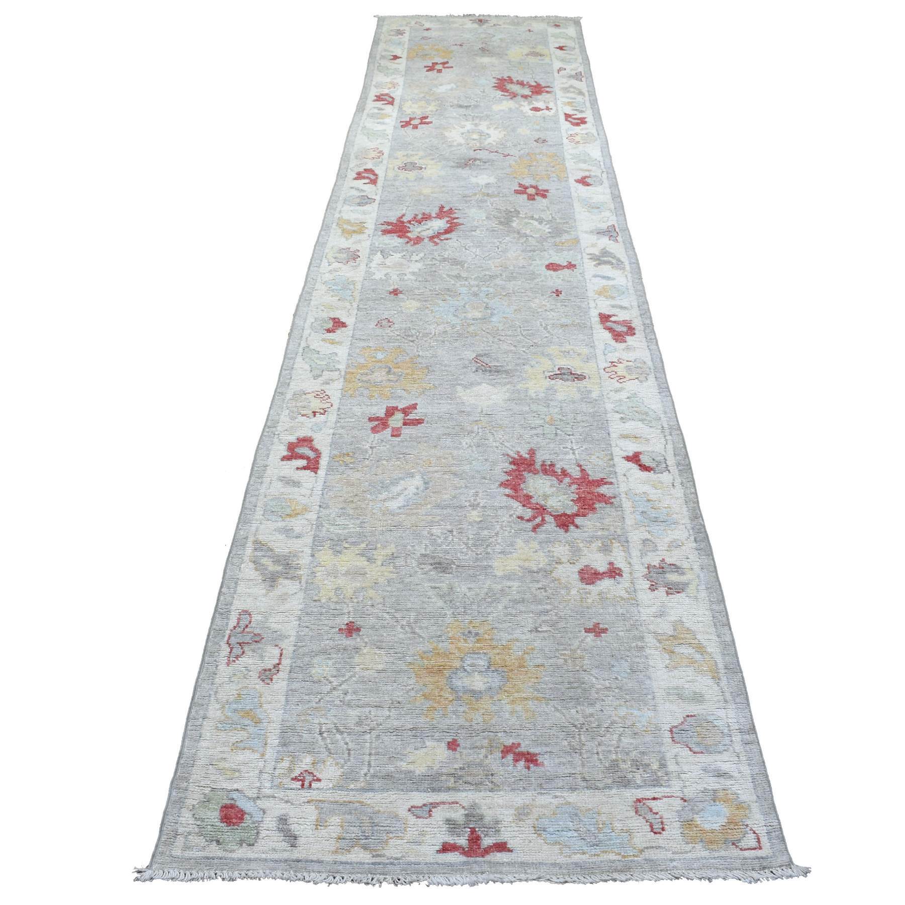 Oushak-And-Peshawar-Hand-Knotted-Rug-341980