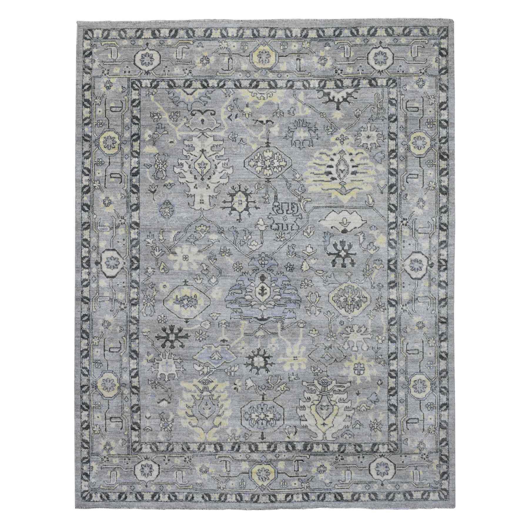 Oushak-And-Peshawar-Hand-Knotted-Rug-342375