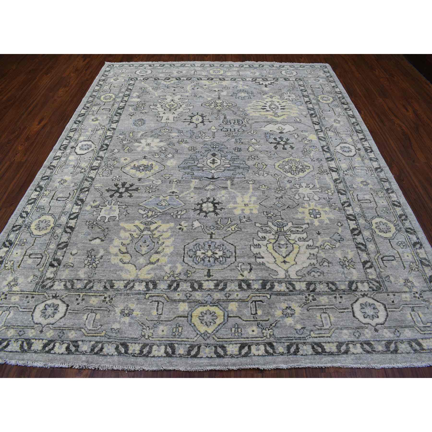Oushak-And-Peshawar-Hand-Knotted-Rug-342375