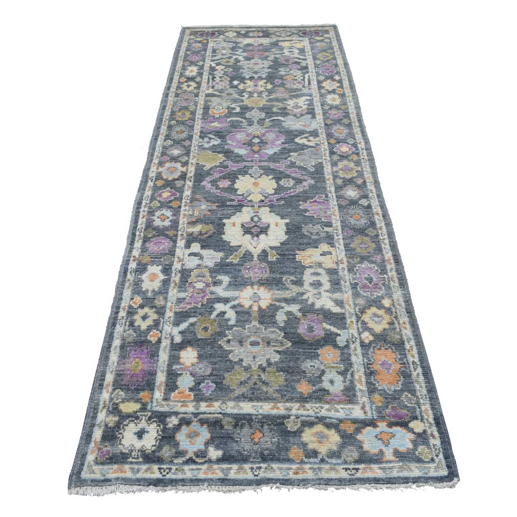 Oushak-And-Peshawar-Hand-Knotted-Rug-344485