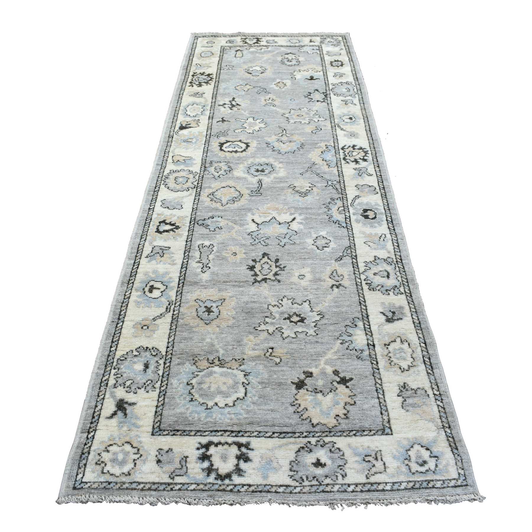 Oushak-And-Peshawar-Hand-Knotted-Rug-344835
