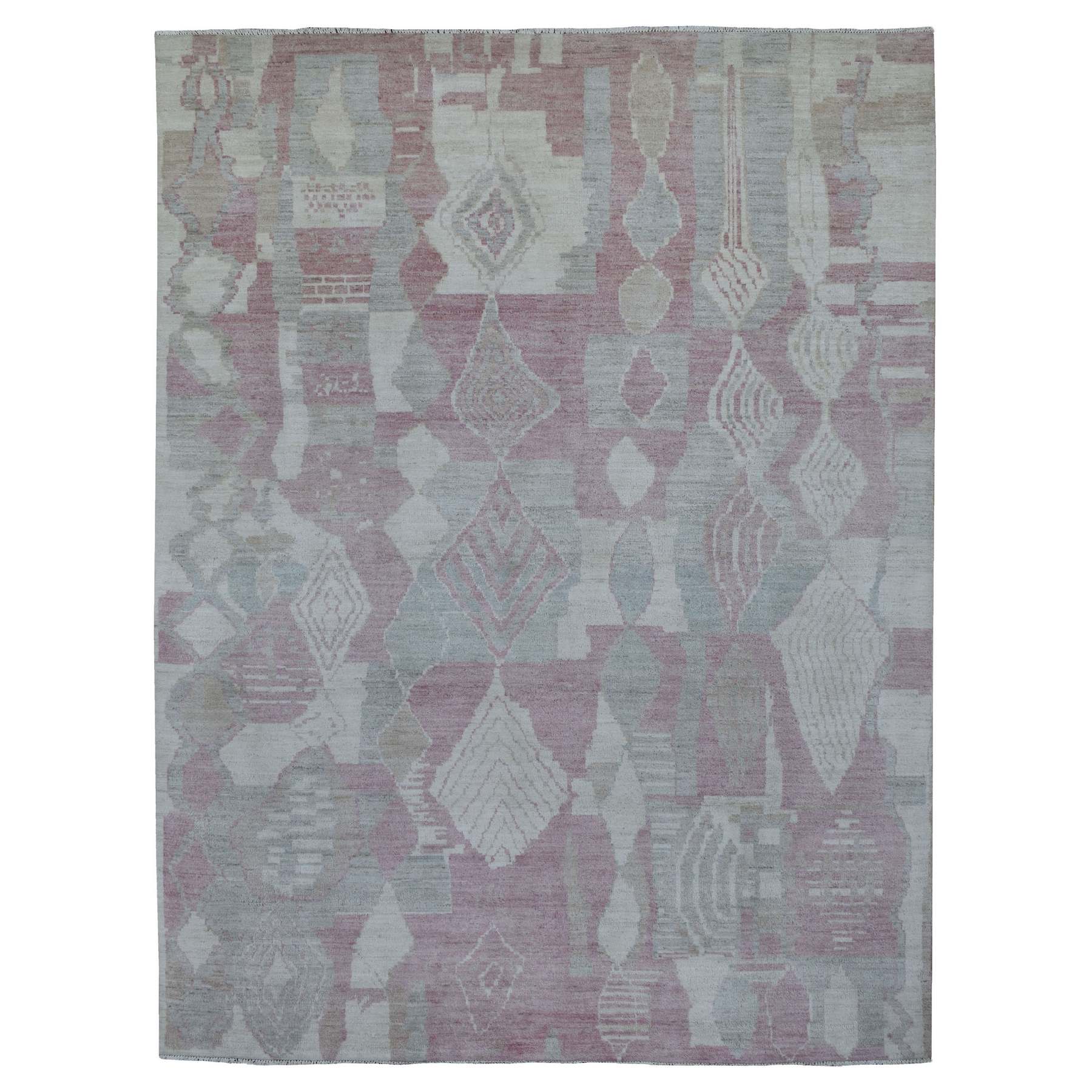 Tribal-Geometric-Hand-Knotted-Rug-343745