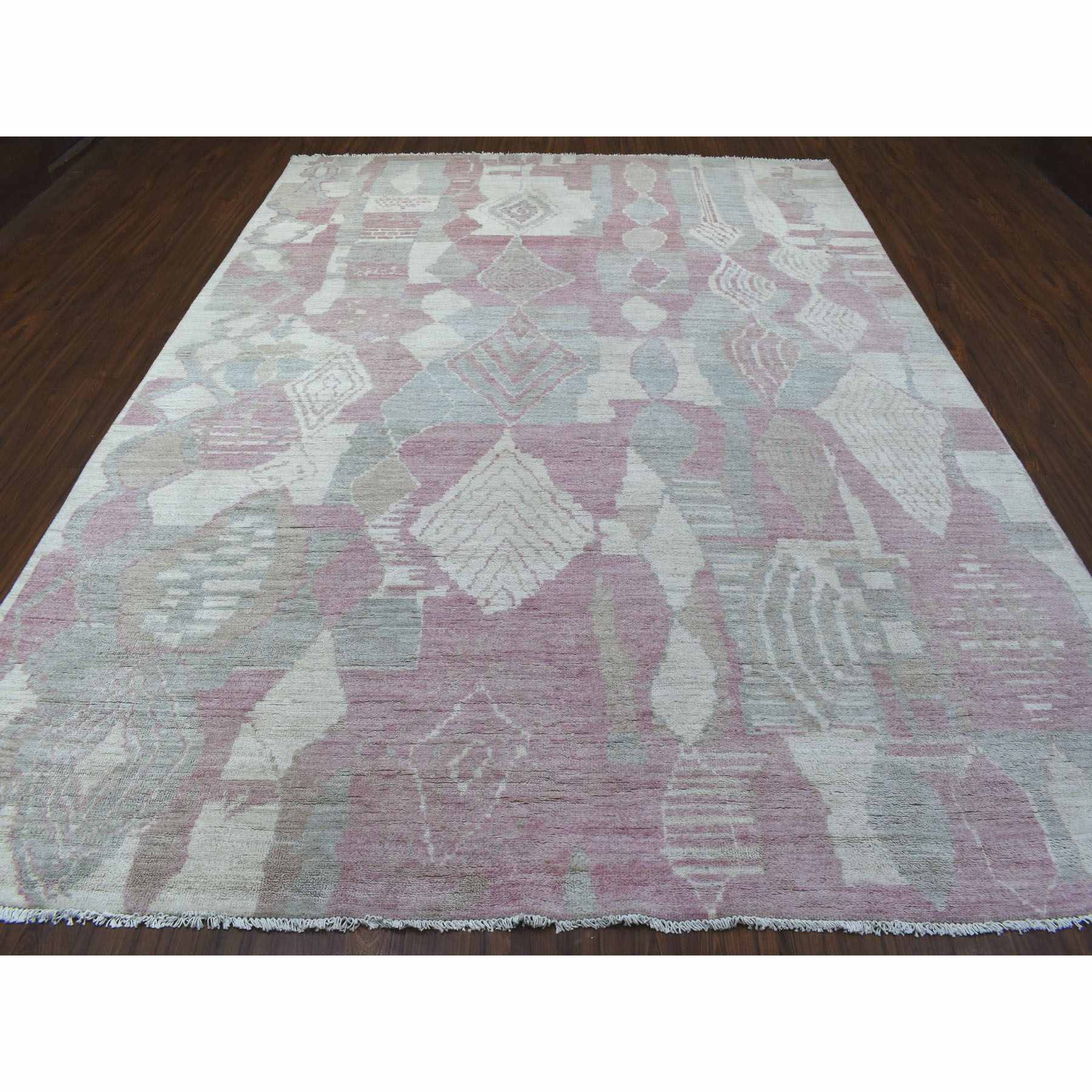 Tribal-Geometric-Hand-Knotted-Rug-343745