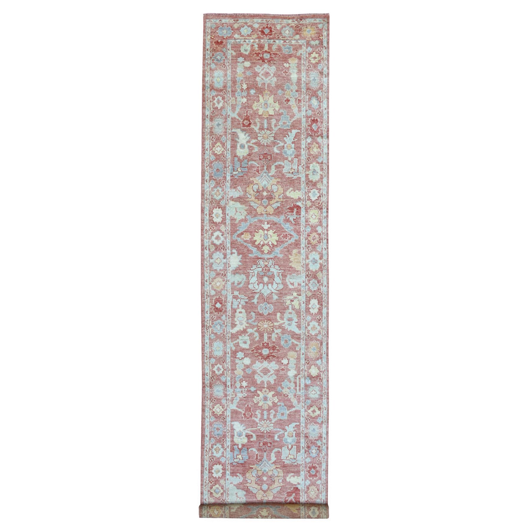 Oushak-And-Peshawar-Hand-Knotted-Rug-345280