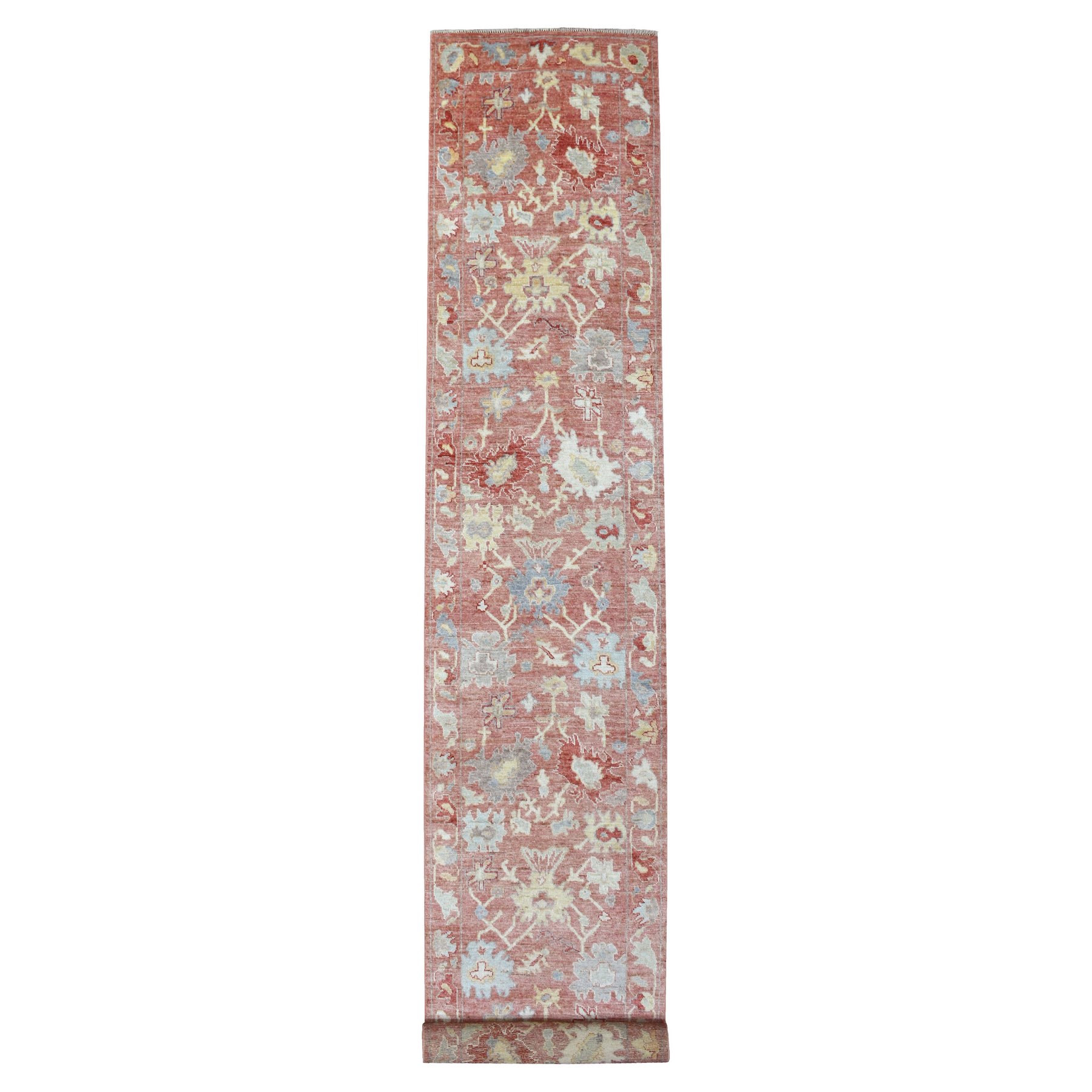 Oushak-And-Peshawar-Hand-Knotted-Rug-346685