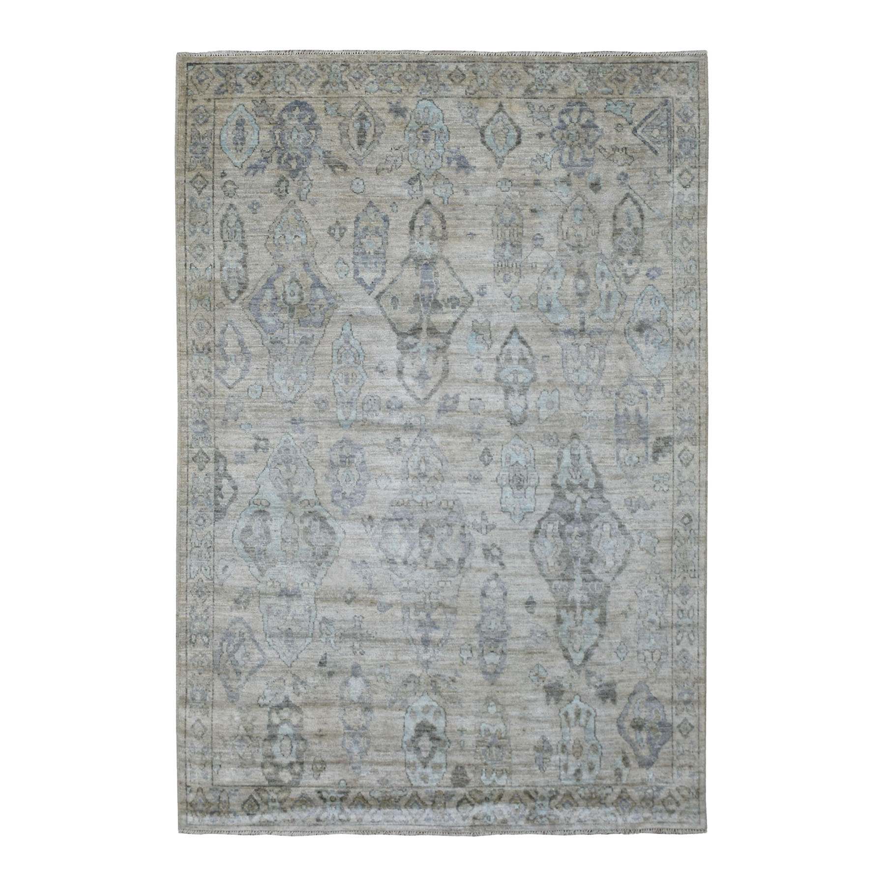 Oushak-And-Peshawar-Hand-Knotted-Rug-347640