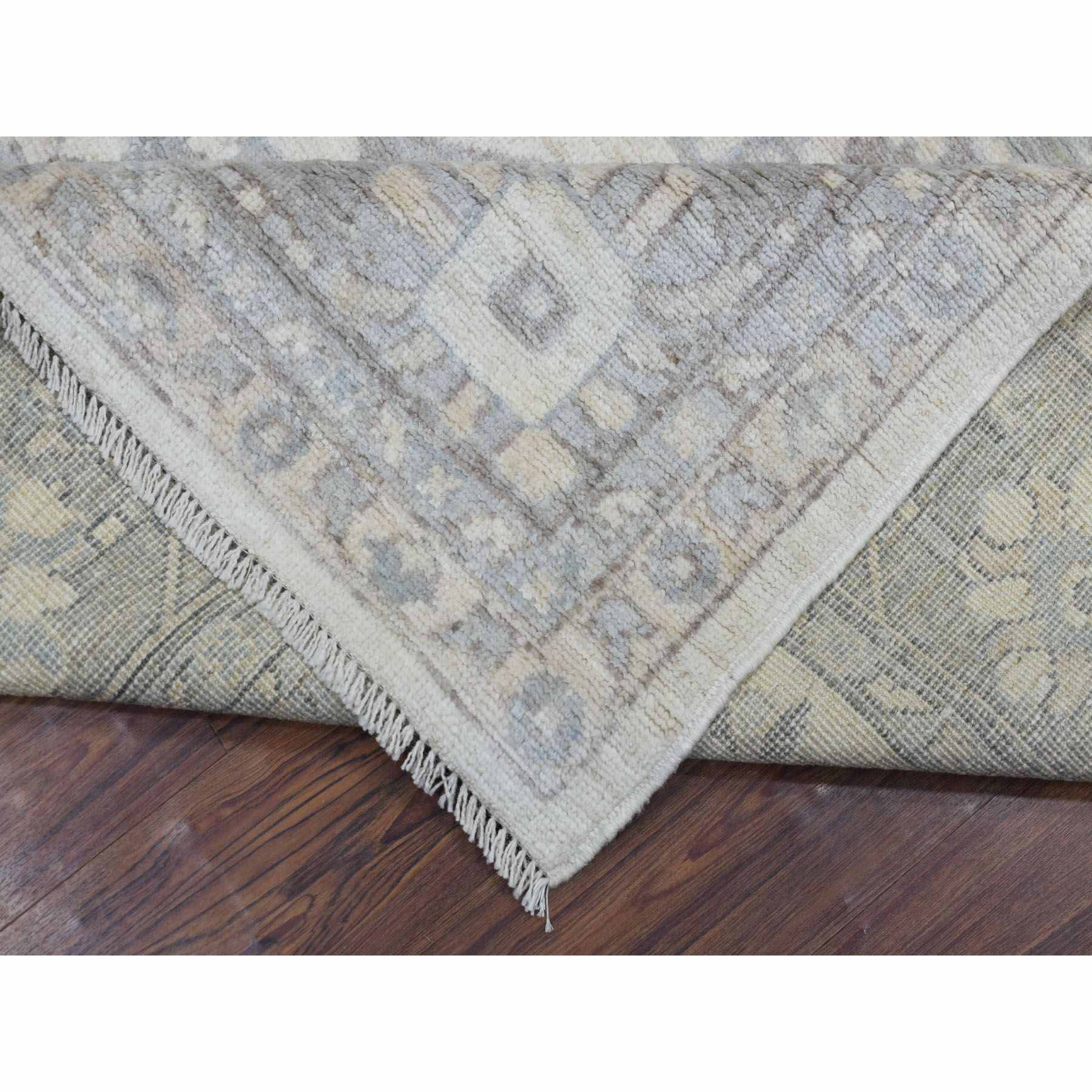 Oushak-And-Peshawar-Hand-Knotted-Rug-348170