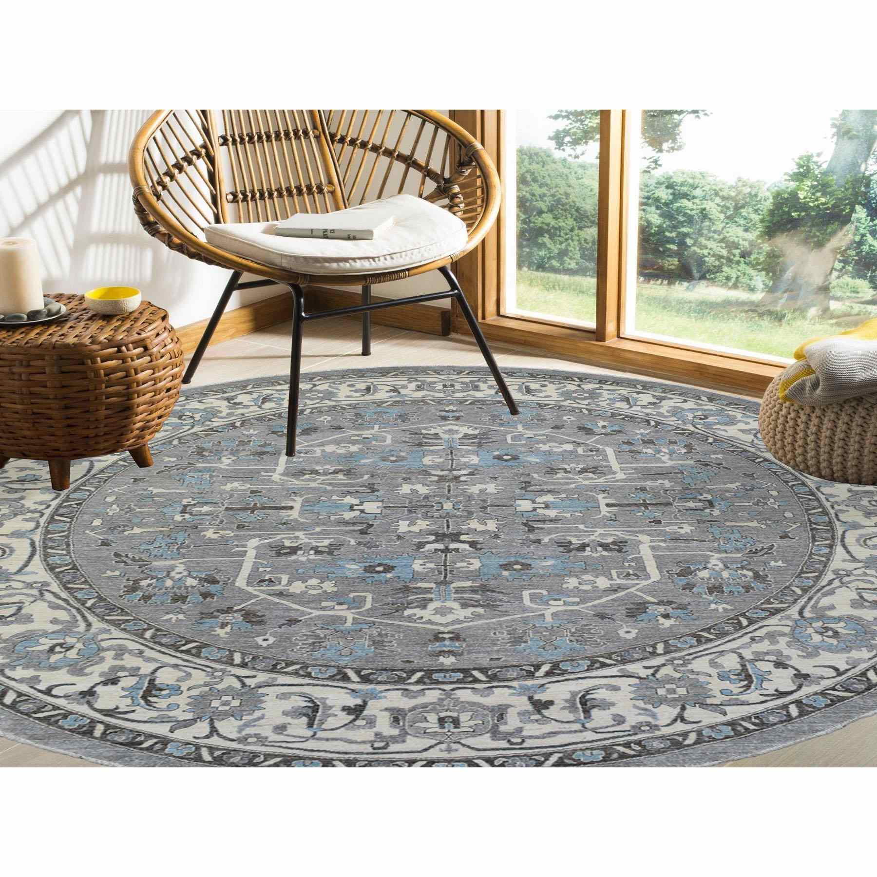 Oushak-And-Peshawar-Hand-Knotted-Rug-348260