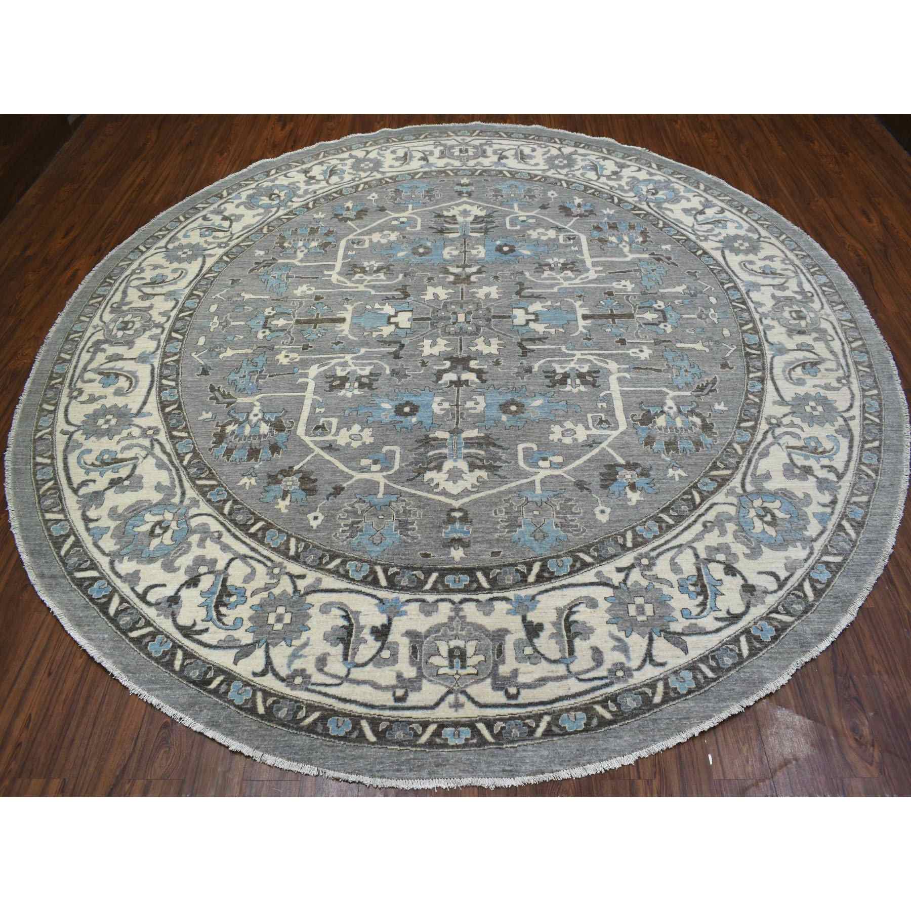 Oushak-And-Peshawar-Hand-Knotted-Rug-348260