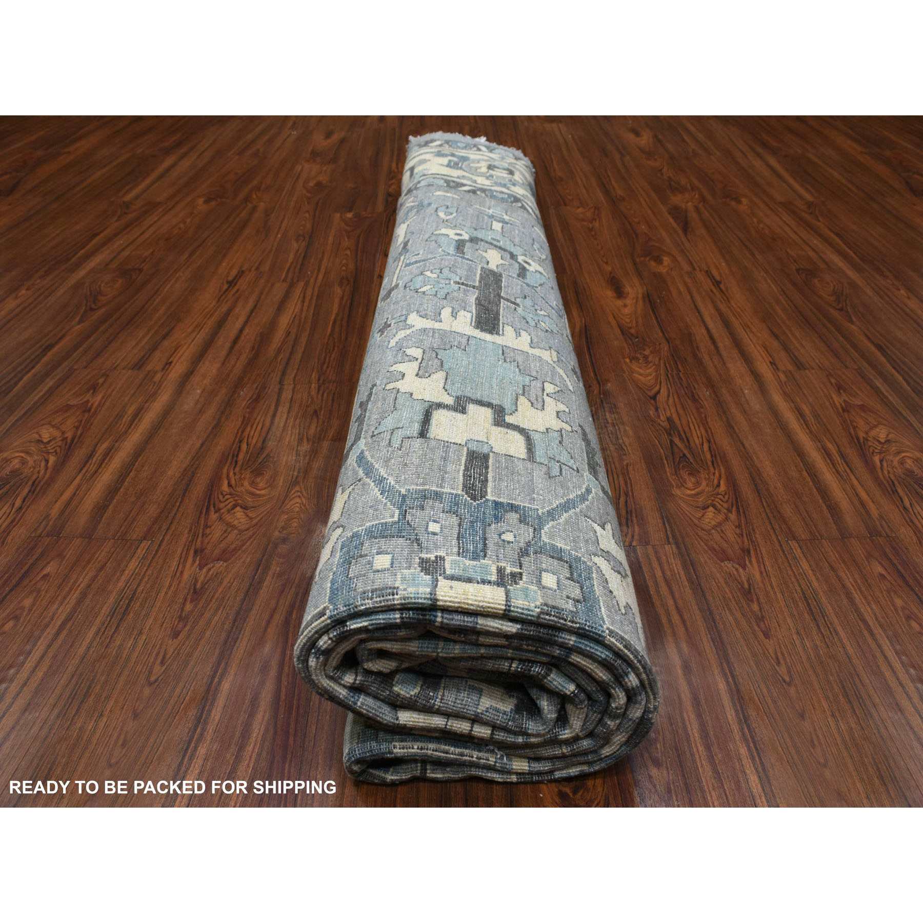 Oushak-And-Peshawar-Hand-Knotted-Rug-348260
