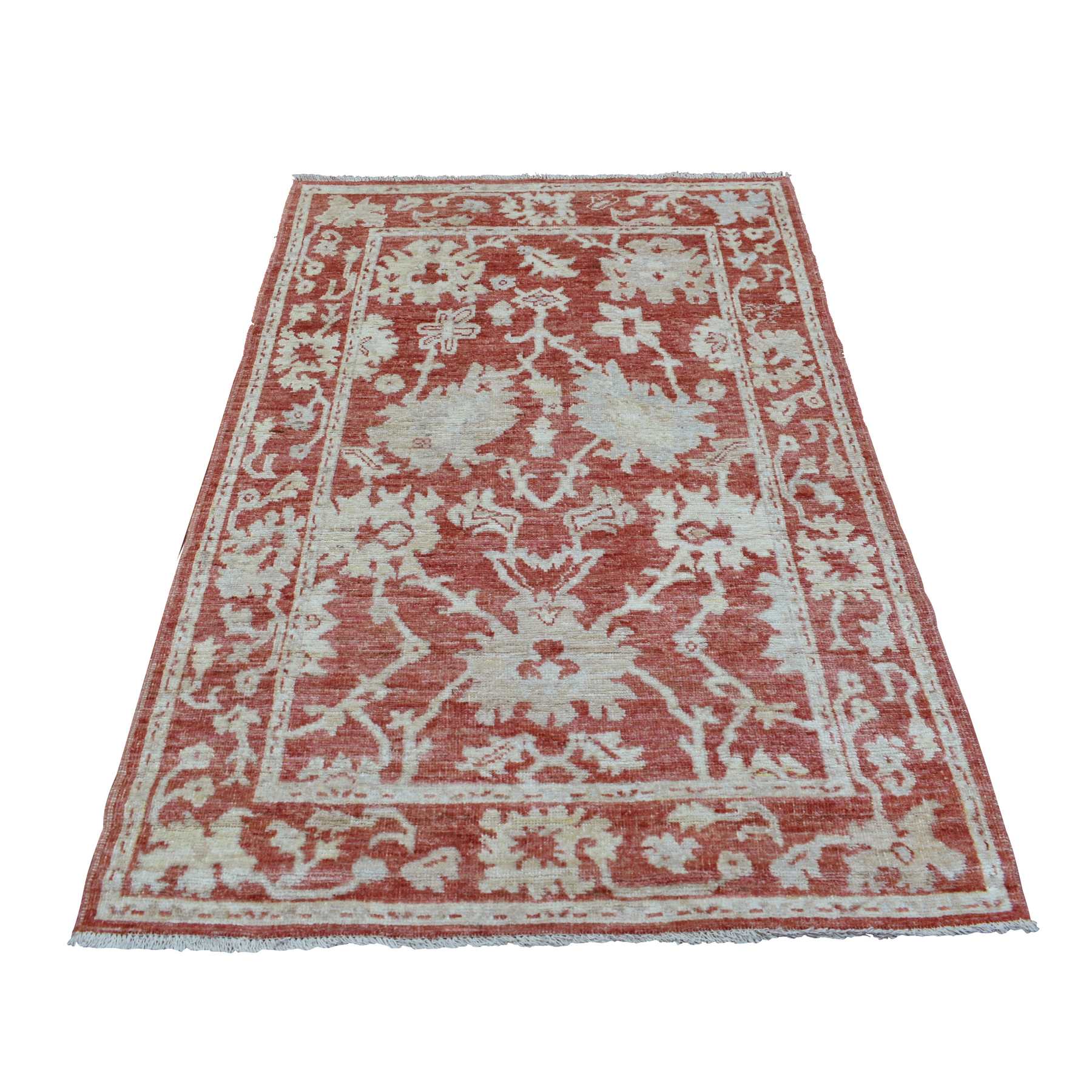 Oushak-And-Peshawar-Hand-Knotted-Rug-348625