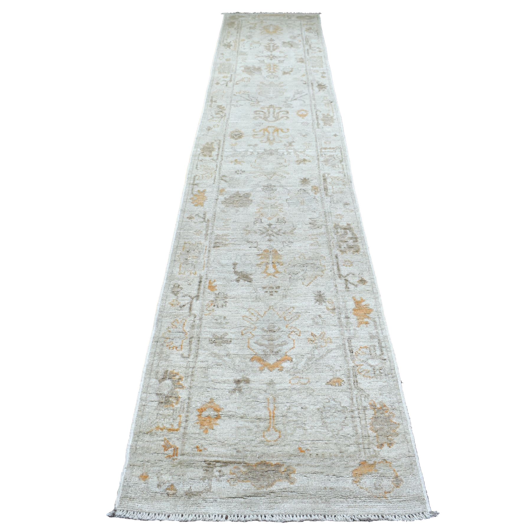 Oushak-And-Peshawar-Hand-Knotted-Rug-349250