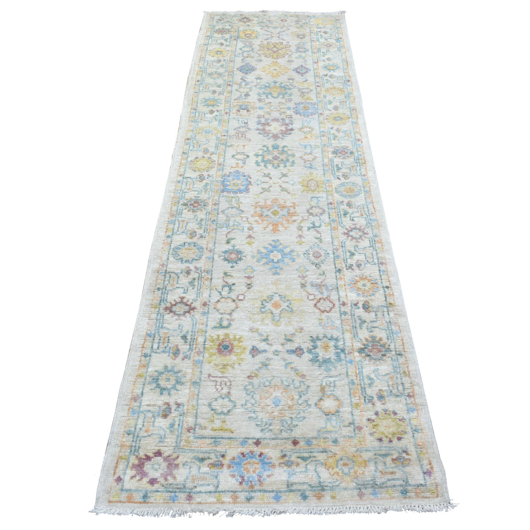 Oushak-And-Peshawar-Hand-Knotted-Rug-349260