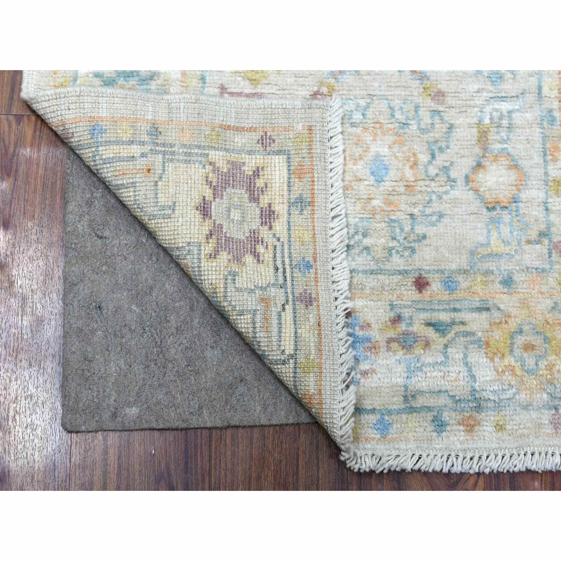Oushak-And-Peshawar-Hand-Knotted-Rug-349260