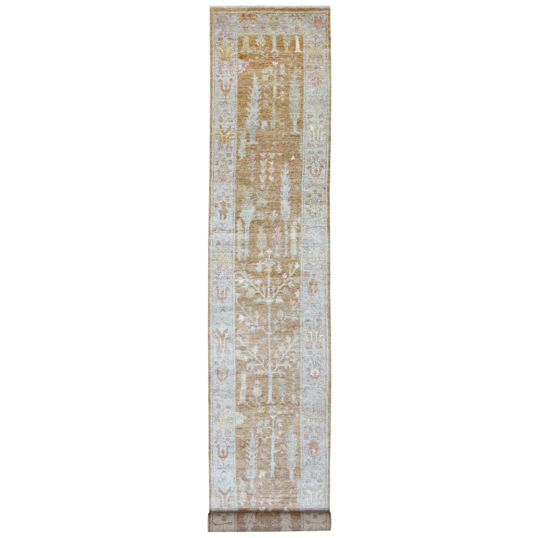 Oushak-And-Peshawar-Hand-Knotted-Rug-349305