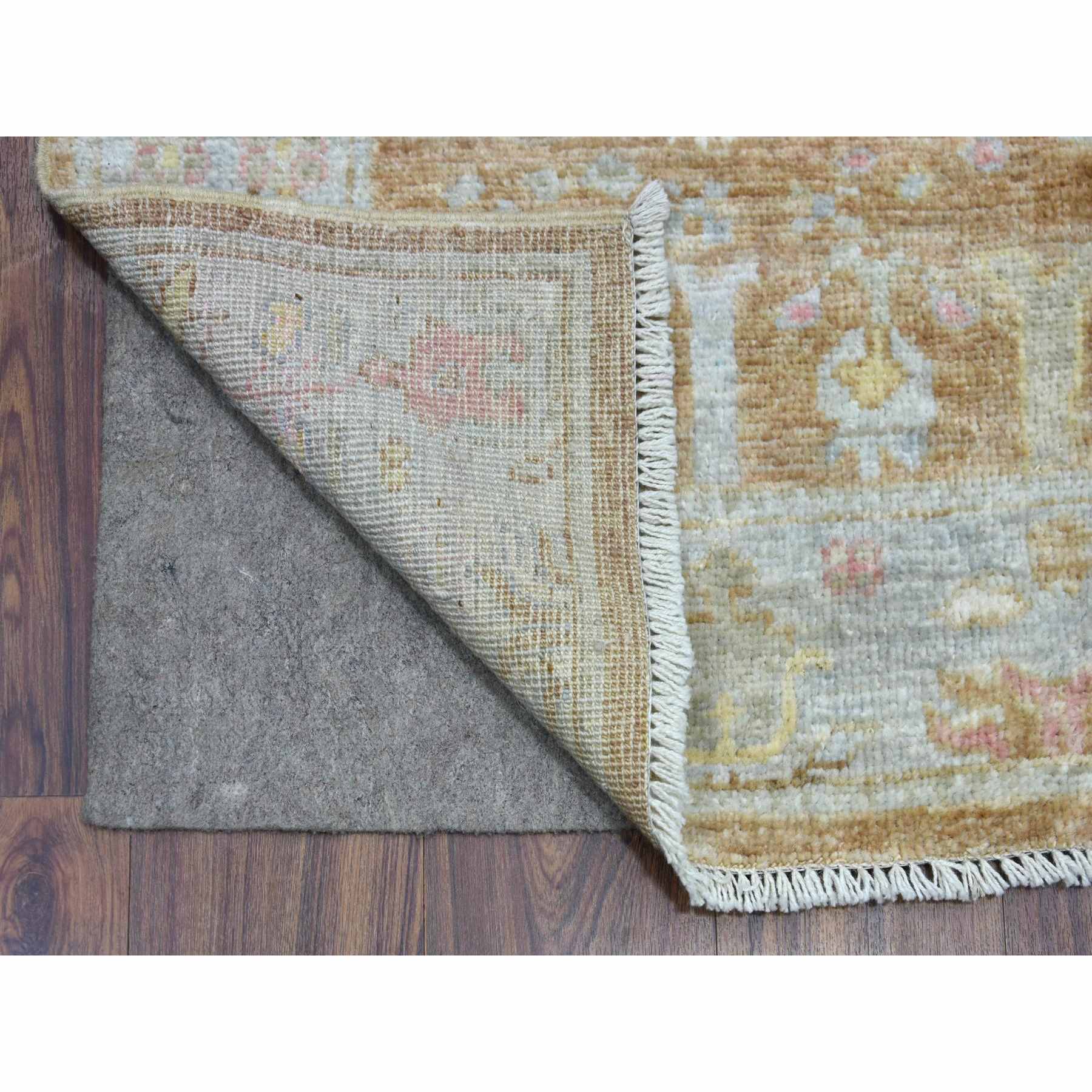 Oushak-And-Peshawar-Hand-Knotted-Rug-349305