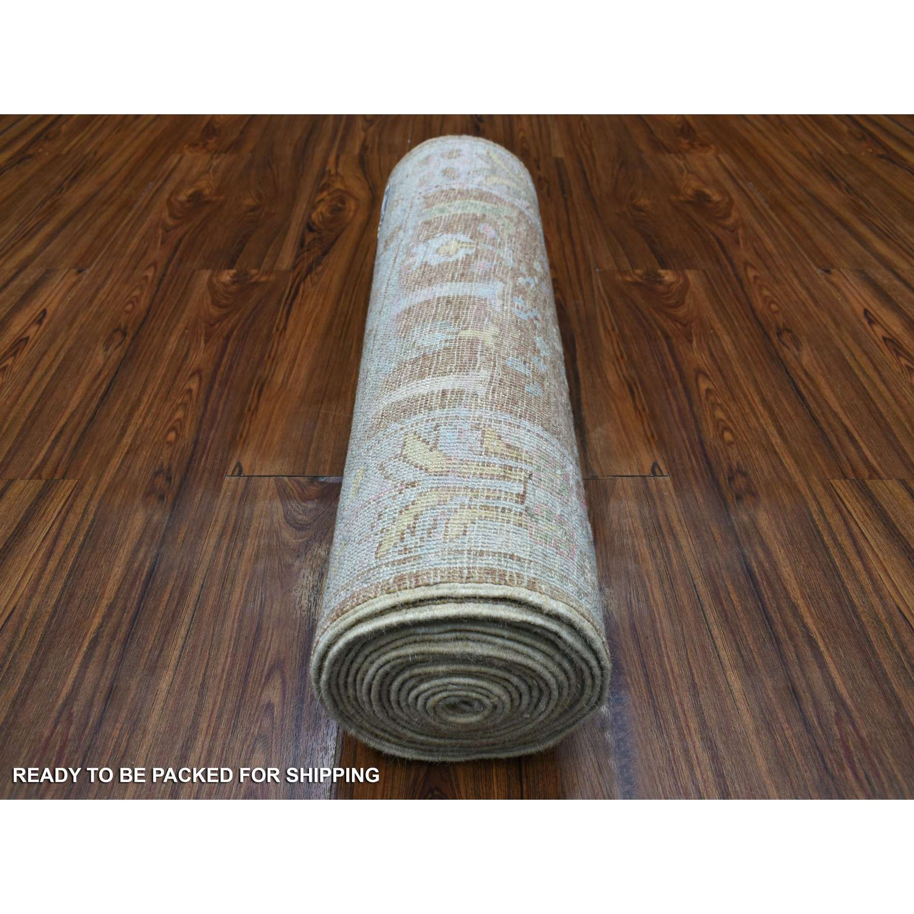Oushak-And-Peshawar-Hand-Knotted-Rug-349305