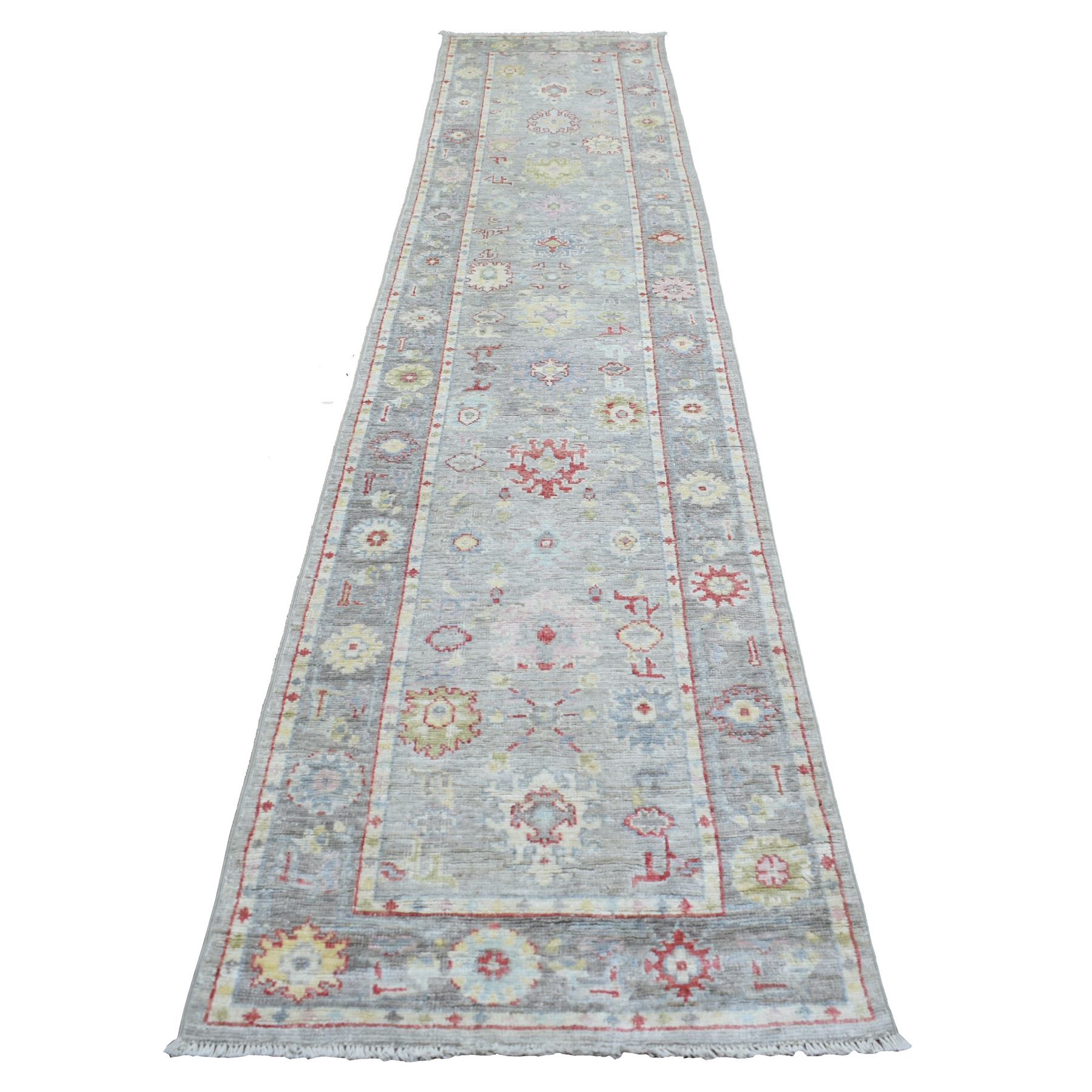 Oushak-And-Peshawar-Hand-Knotted-Rug-349410