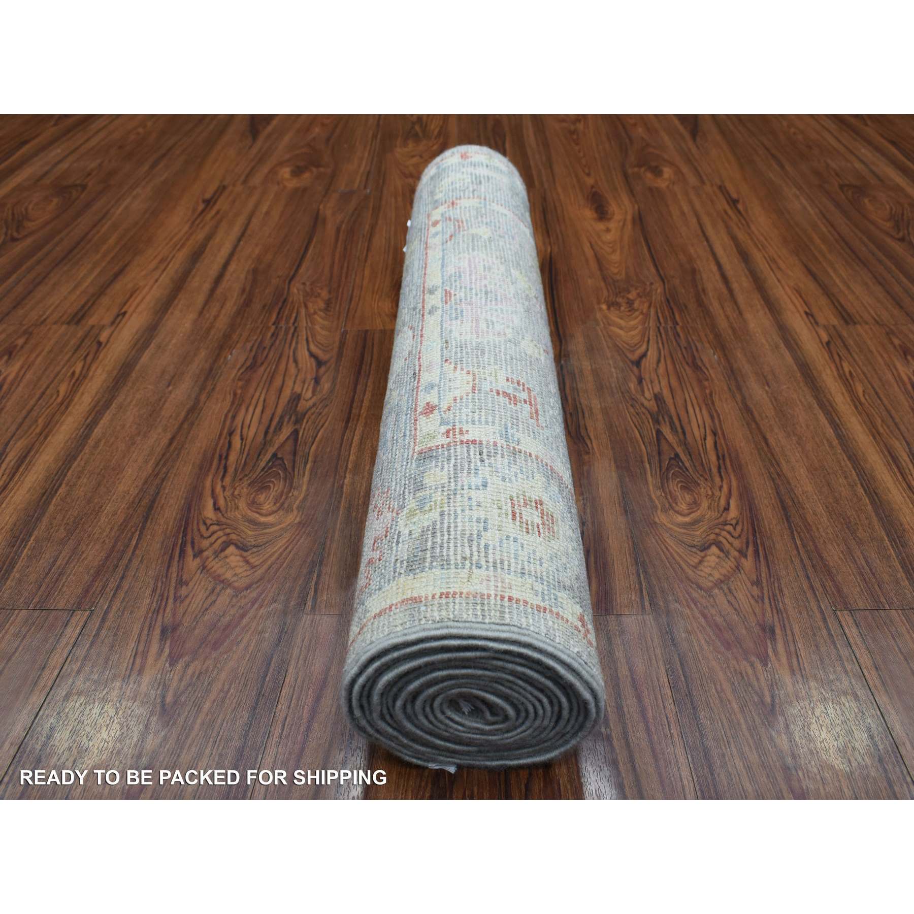 Oushak-And-Peshawar-Hand-Knotted-Rug-349410