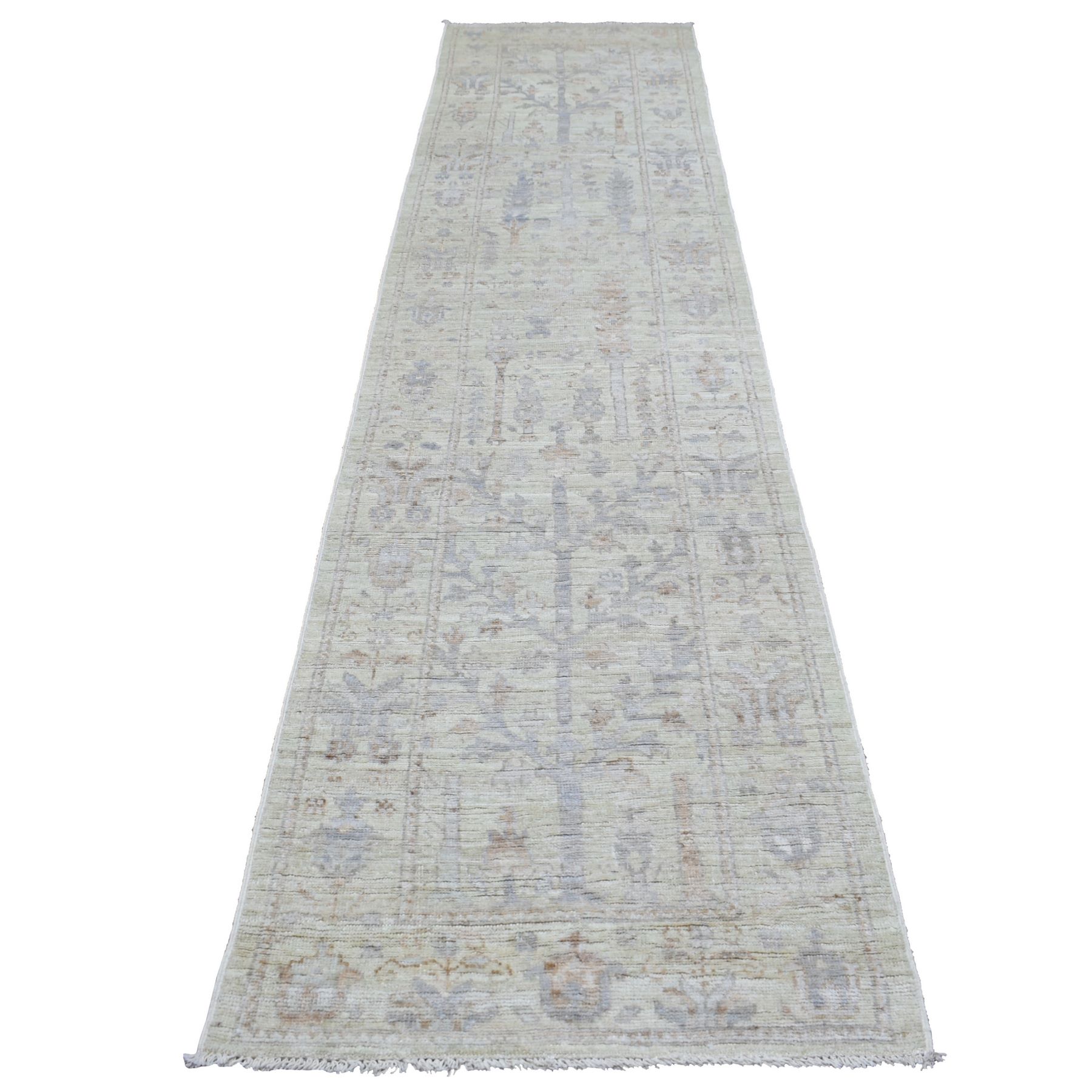 Oushak-And-Peshawar-Hand-Knotted-Rug-349465