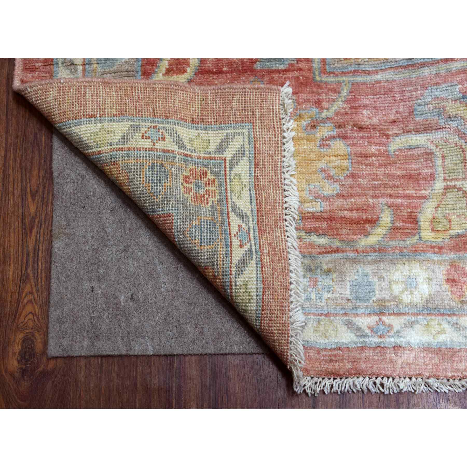 Oushak-And-Peshawar-Hand-Knotted-Rug-349495