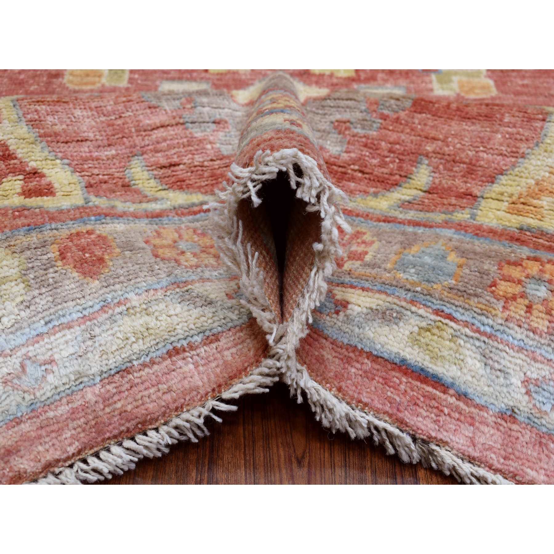 Oushak-And-Peshawar-Hand-Knotted-Rug-349495