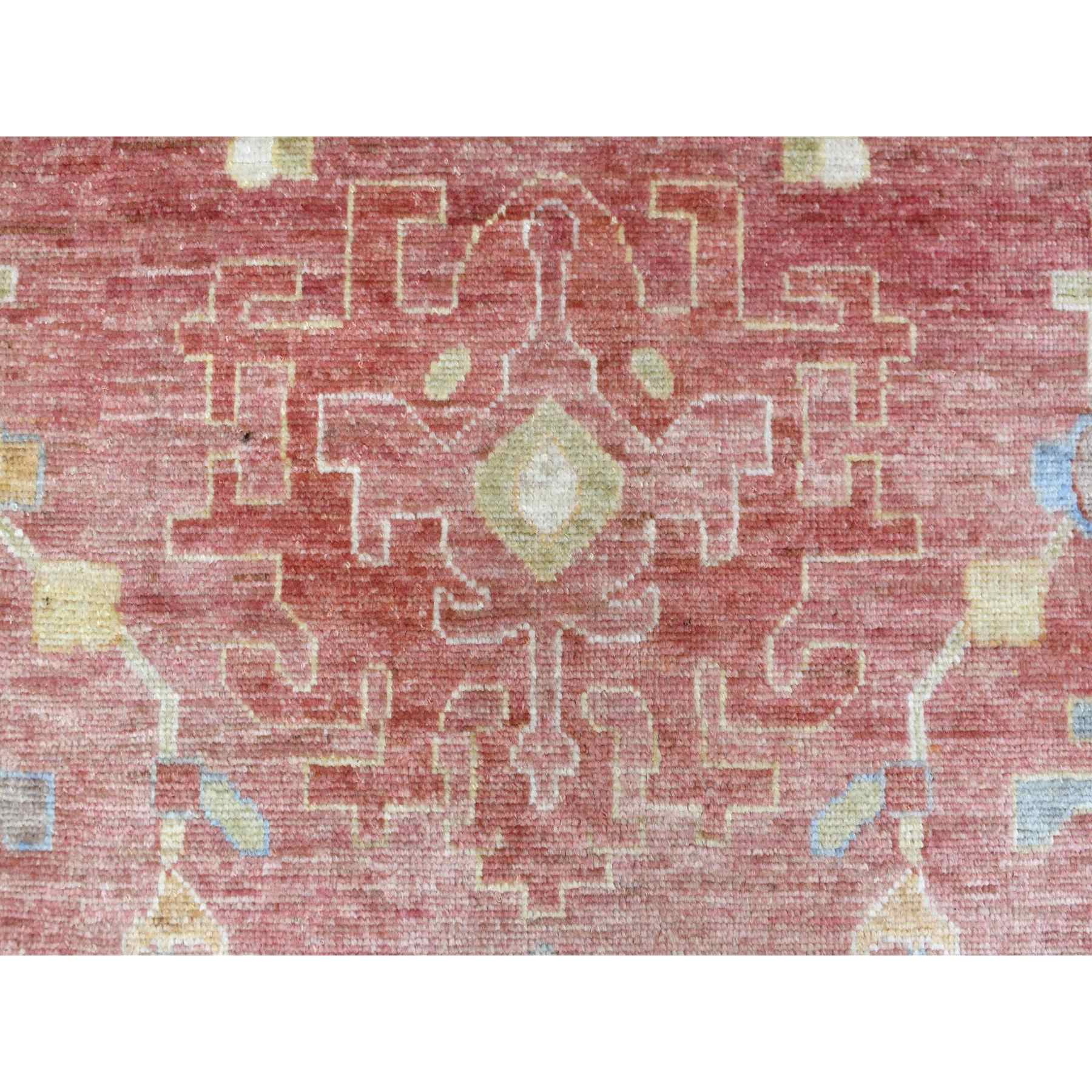 Oushak-And-Peshawar-Hand-Knotted-Rug-349495