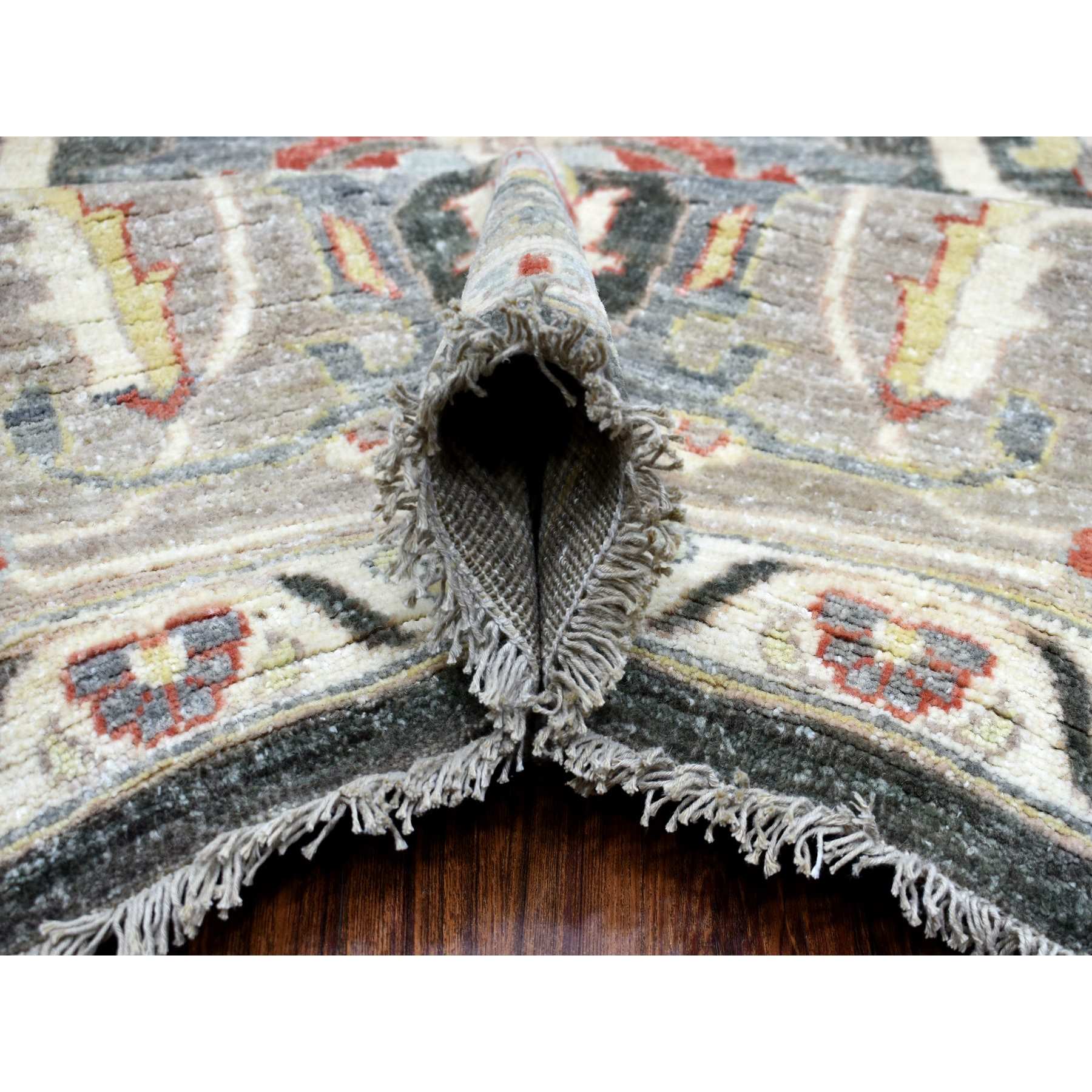 Oushak-And-Peshawar-Hand-Knotted-Rug-349690