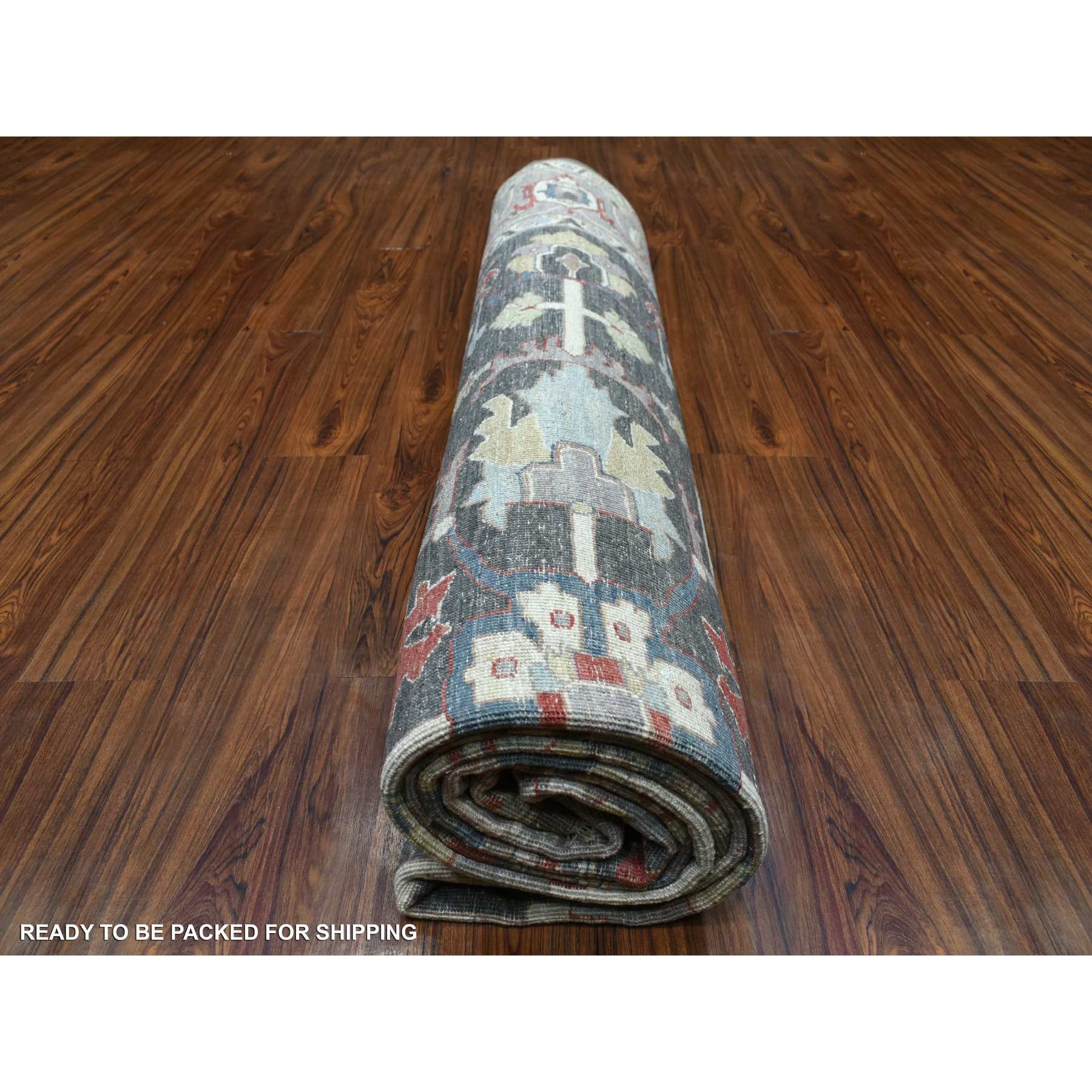 Oushak-And-Peshawar-Hand-Knotted-Rug-349690