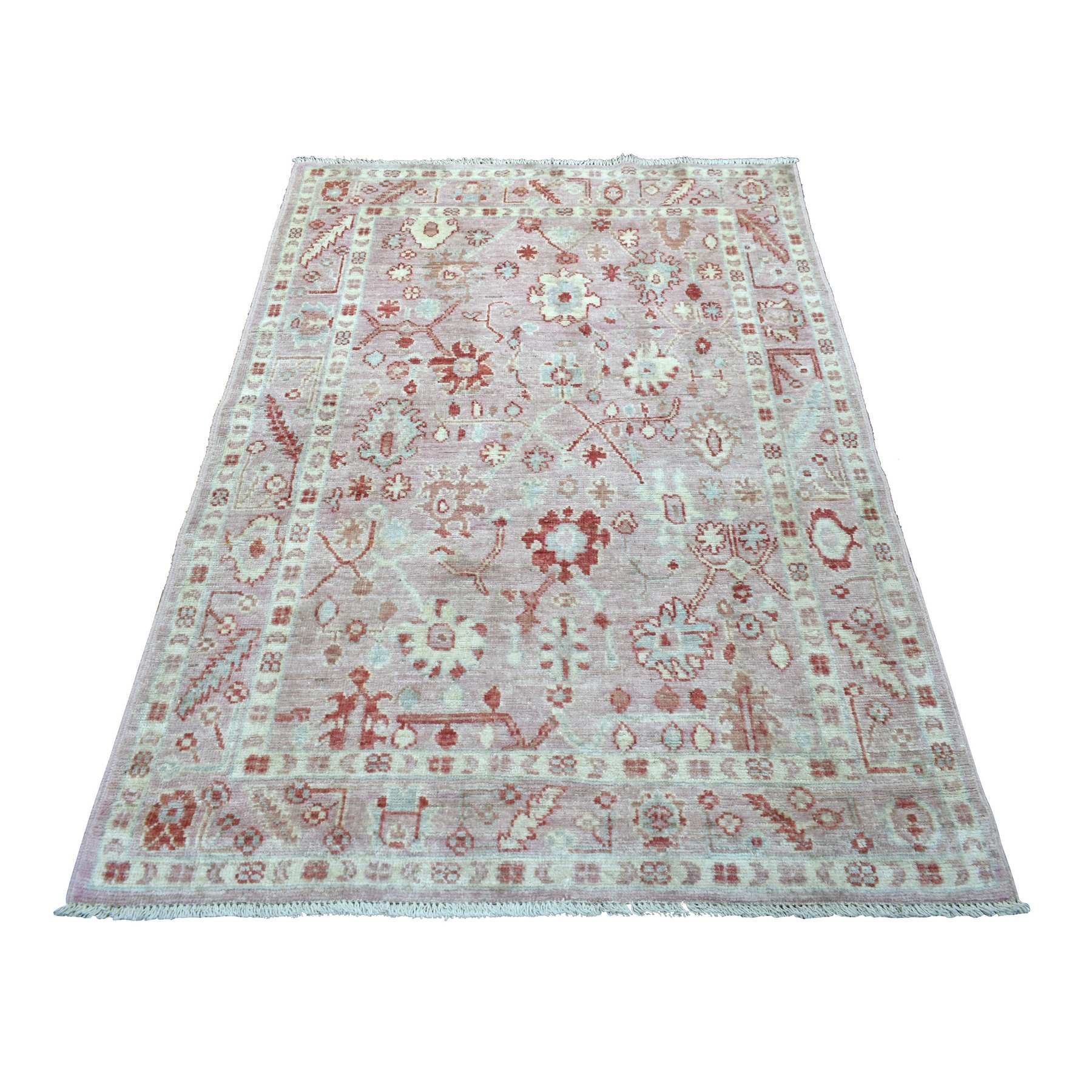 Oushak-And-Peshawar-Hand-Knotted-Rug-349730