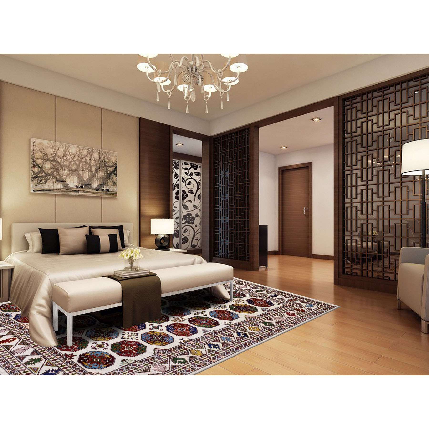 Kazak-Hand-Knotted-Rug-351500